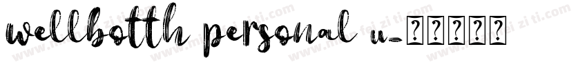 wellbotth personal u字体转换